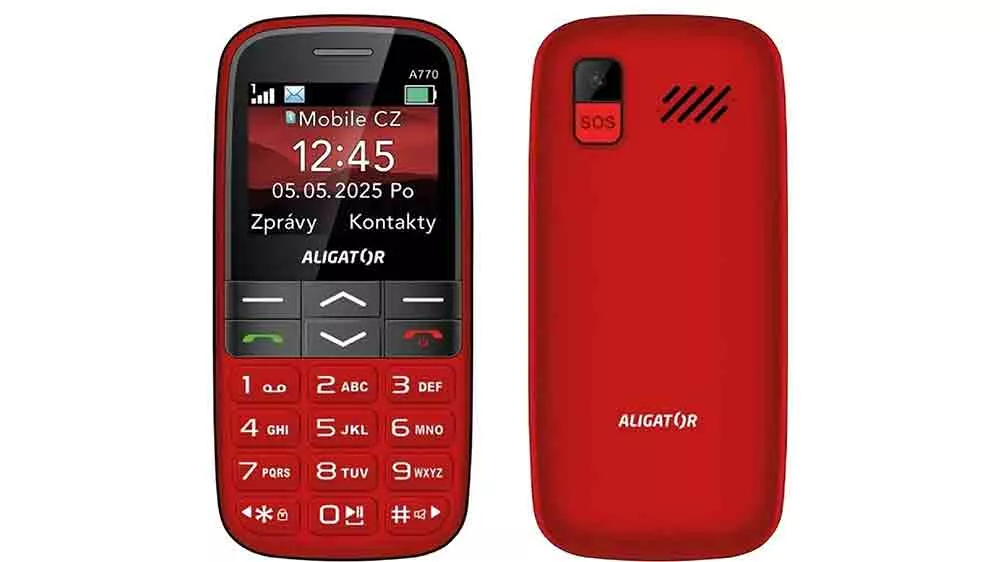 Mobiln&iacute; telefon Aligator A770 Senior se stoj&aacute;nkem_01