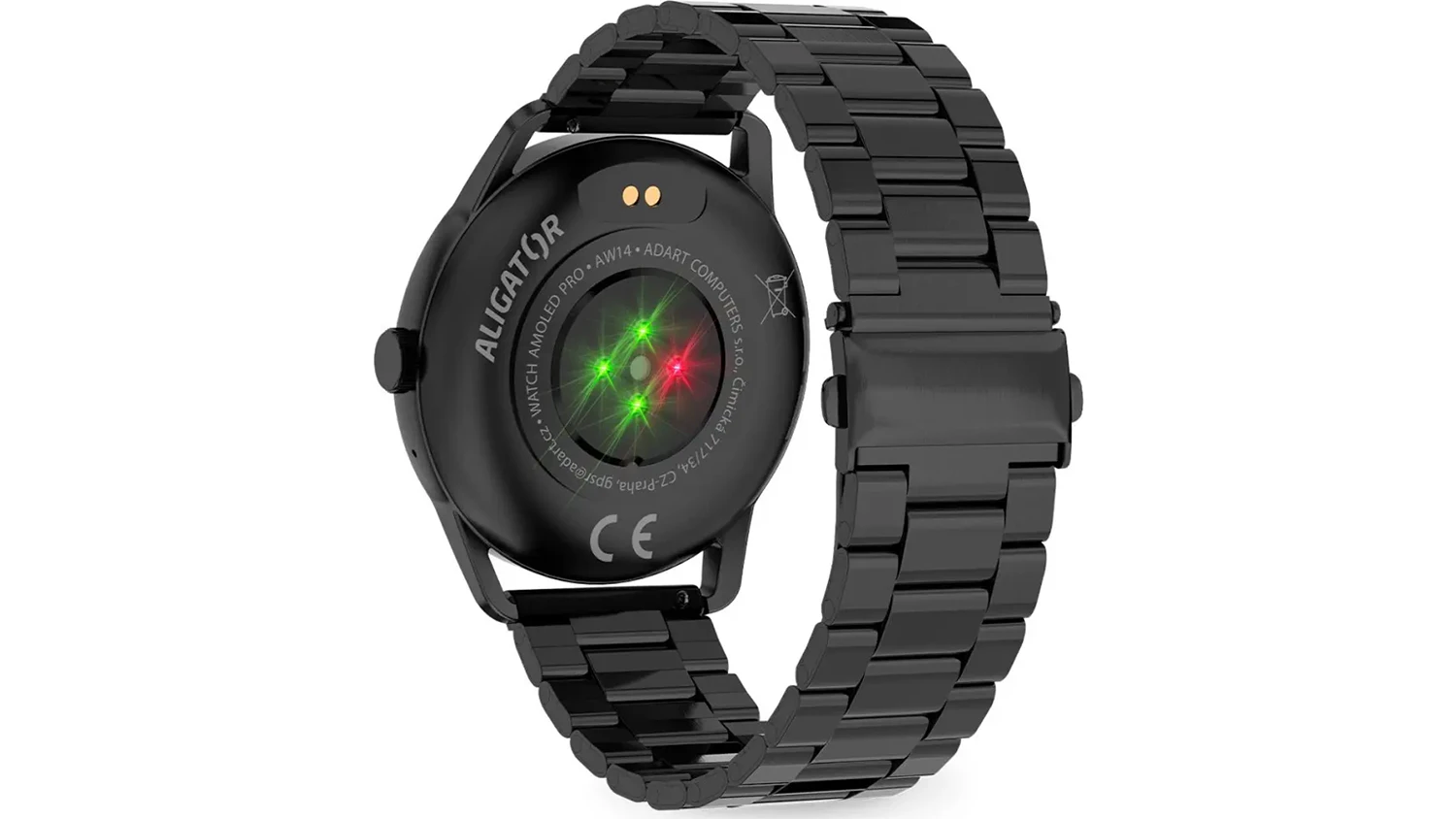Zadní strana chytrých hodinek Aligator Watch AMOLED Pro Black