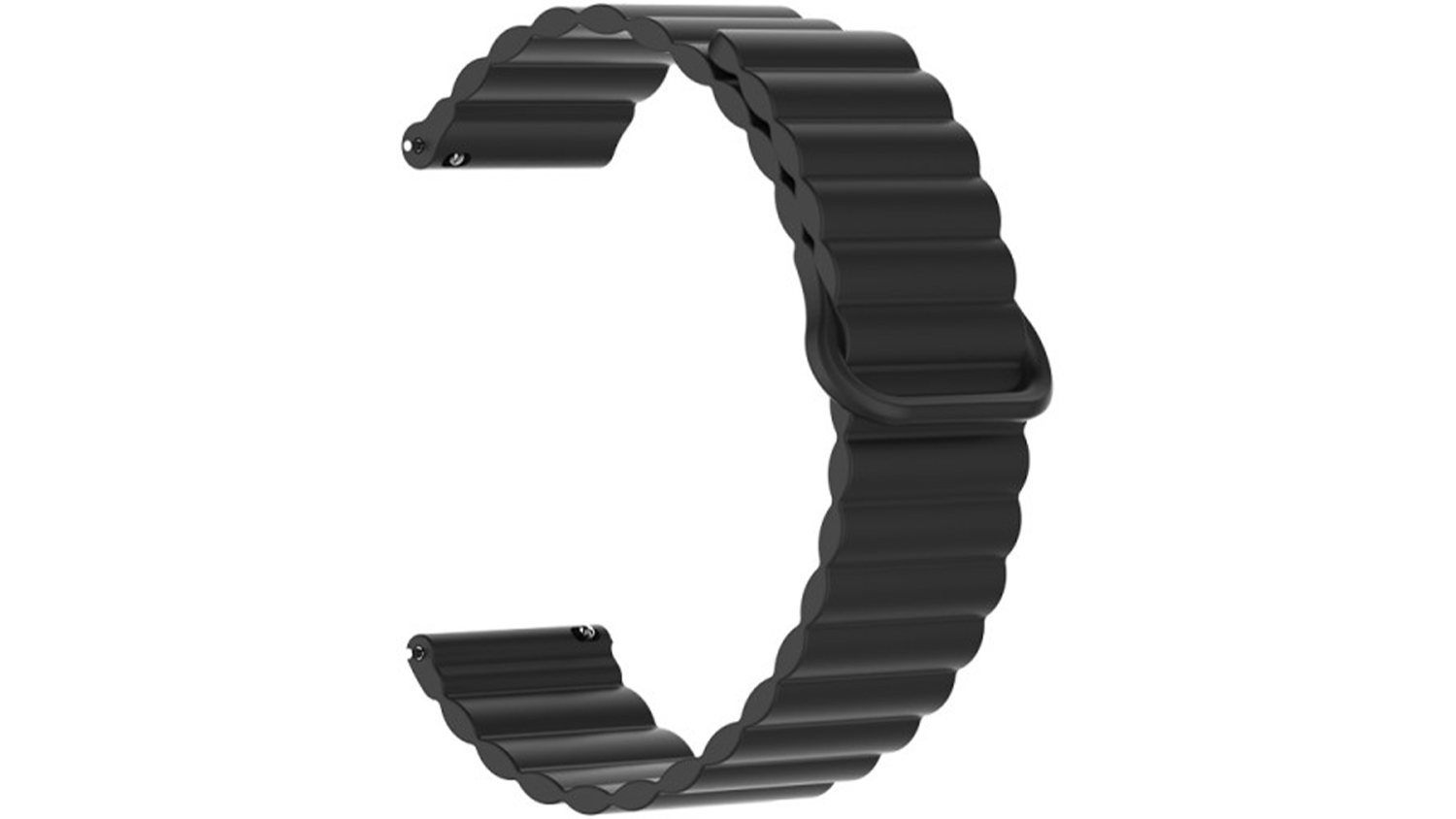 Silikonový magnetický řemínek Aligator 22 mm černý