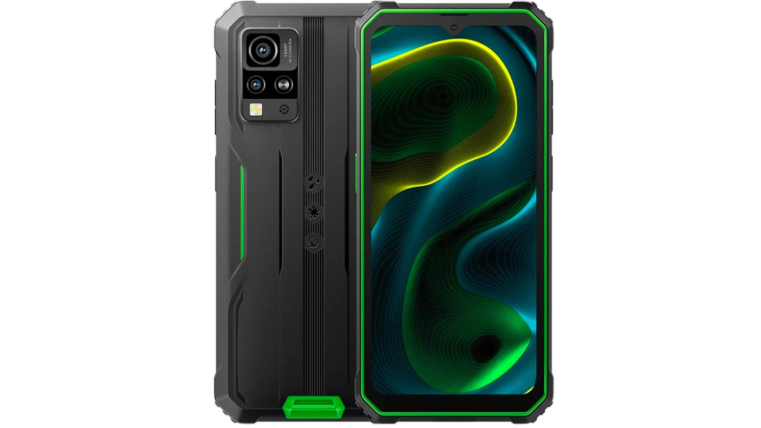 Mobiln&iacute; telefon Aligator Blackview BV4800 SE 4/64 GB čern&yacute; zepředu i zezadu
