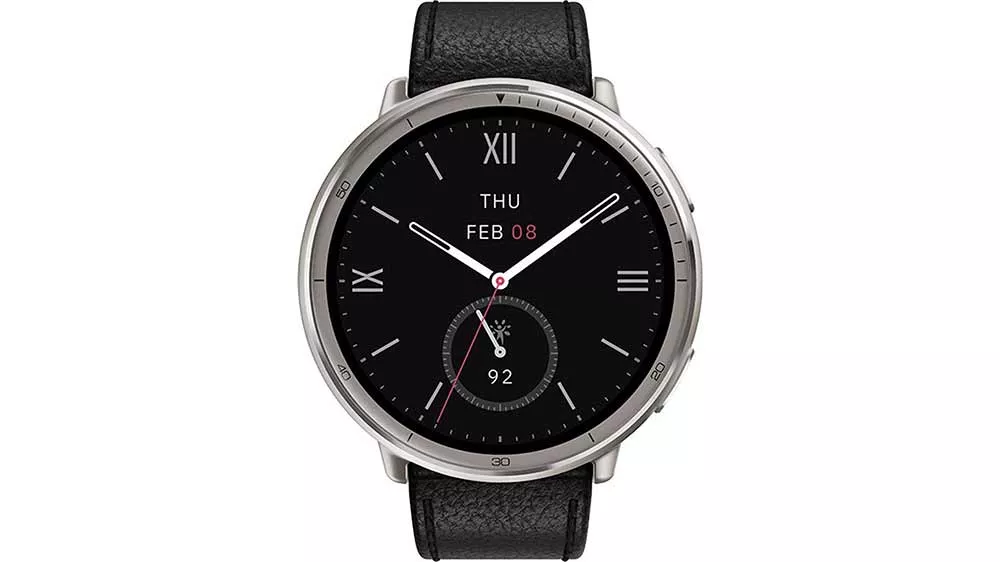 Chytré hodinky Amazfit Active 2 NFC Round Black Leather _01
