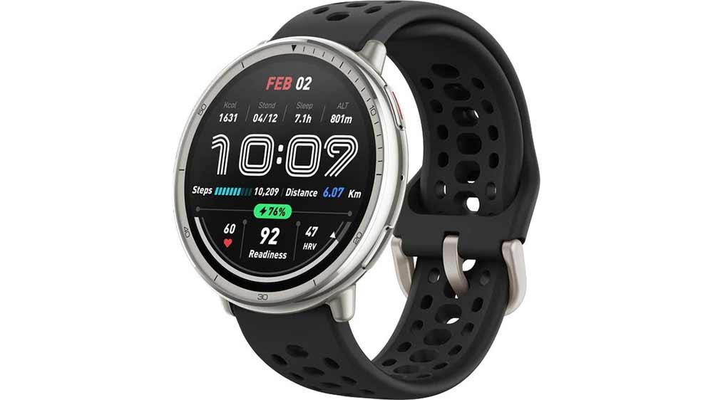 Chytré hodinky Amazfit Active 2 NFC Round Black Silicone _01