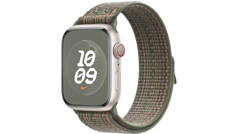 Výměnný řemínek pro hodinky Apple Sport Loop 45 Sequoia/Orange
