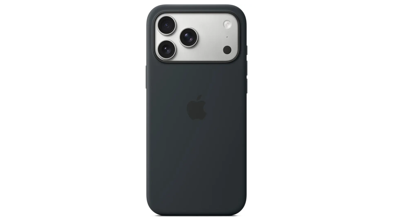 Kryt na mobil Apple iPhone 17 Pro Max Silicone MS Black pohľad zozadu