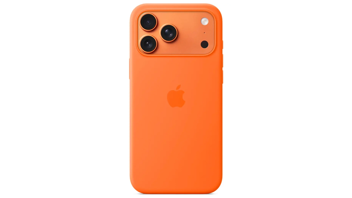 Kryt na mobil Apple iPhone 17 Pro Max Silicone MS Orange pohľad zozadu