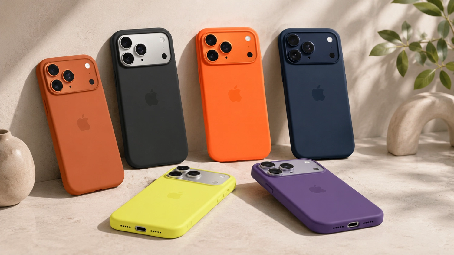 Kryt na mobil Apple iPhone 17 Pro Max Silicone MS Midnight pohľad zpredu