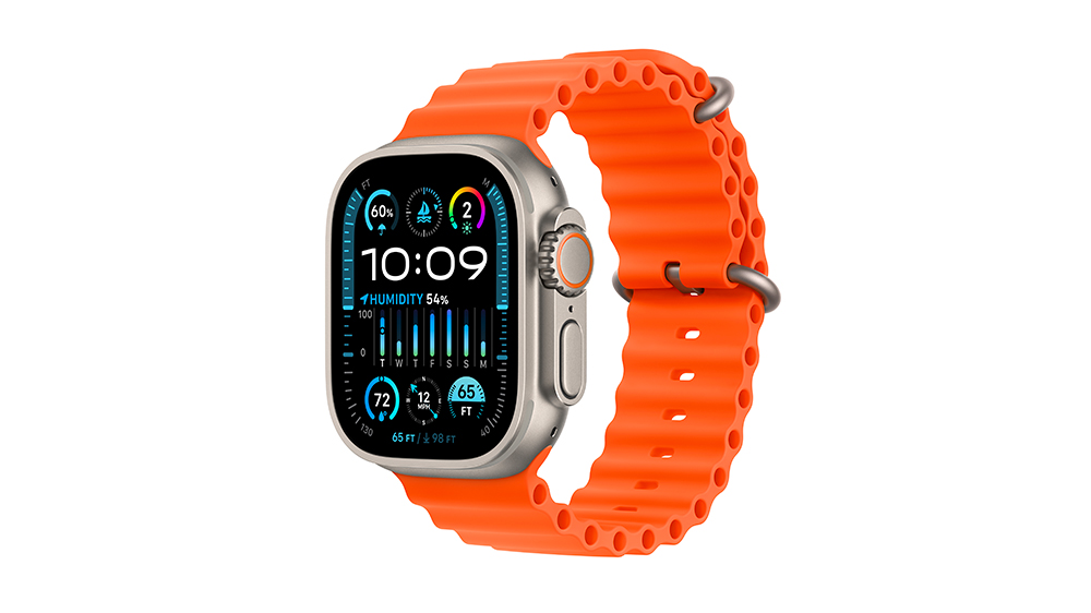Apple Watch Ultra 2 Titanium Orange Ocean Band