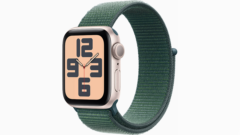 Apple Watch SE GPS 40mm Starlight Aluminium Case with Lake Green Sport Loop