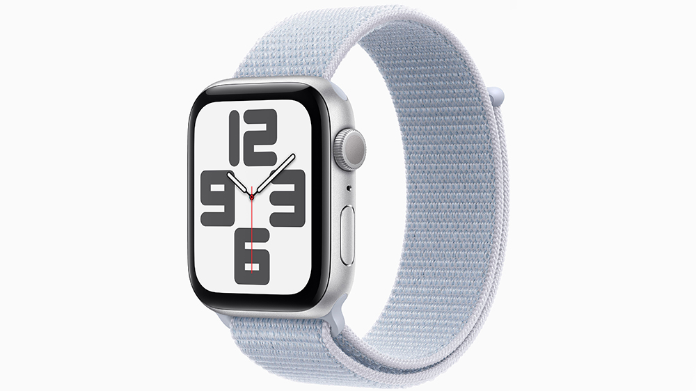 Apple Watch SE 44 Silver/Blue Cloud Sport Loop