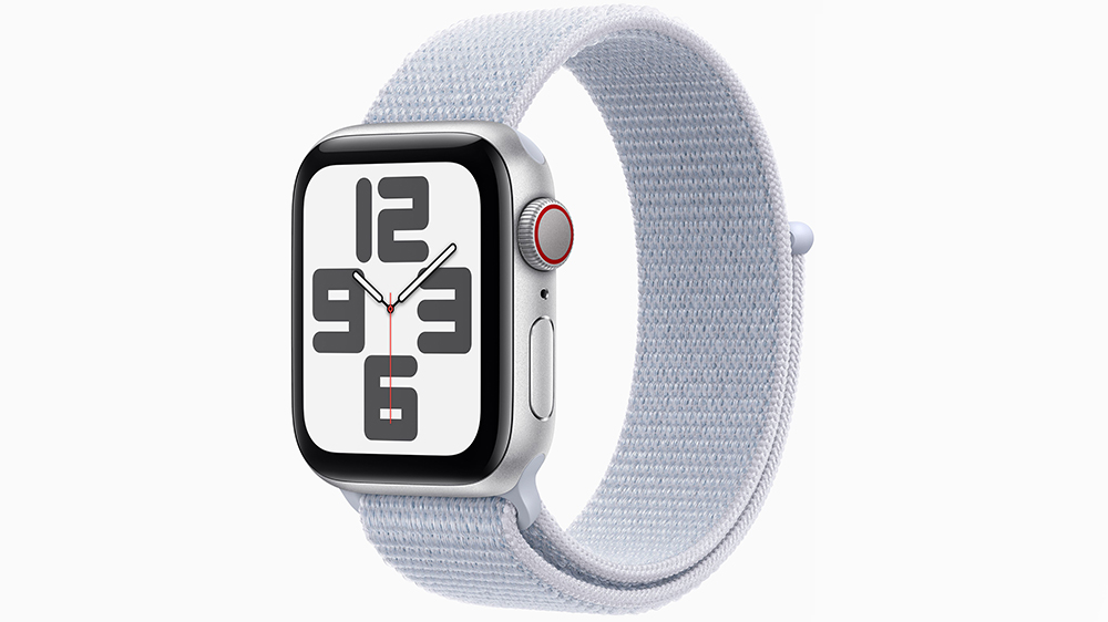 Chytré hodinky Apple Watch SE GPS + Cellular 40mm Silver Aluminium Case with Blue Cloud Sport Loop_01