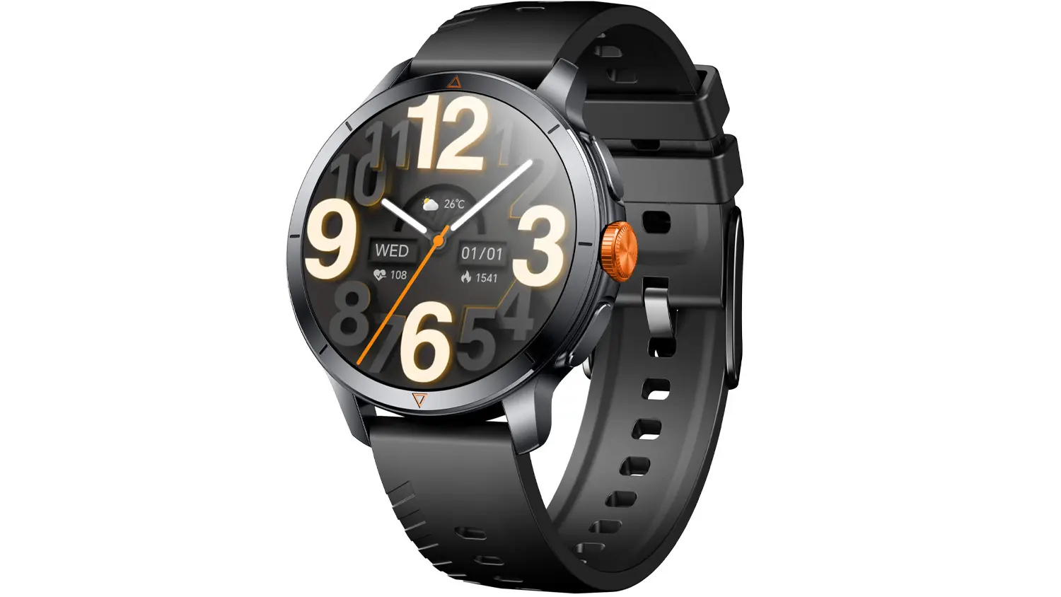 Chytré hodinky Armodd Silentwatch 8 Pro GPS pohled šikmo ze strany