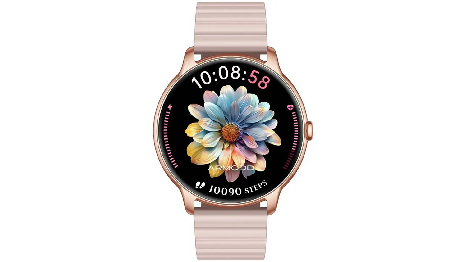 Chytr&eacute; hodinky ARMODD Slim rose gold, silikonov&yacute; řem&iacute;nek