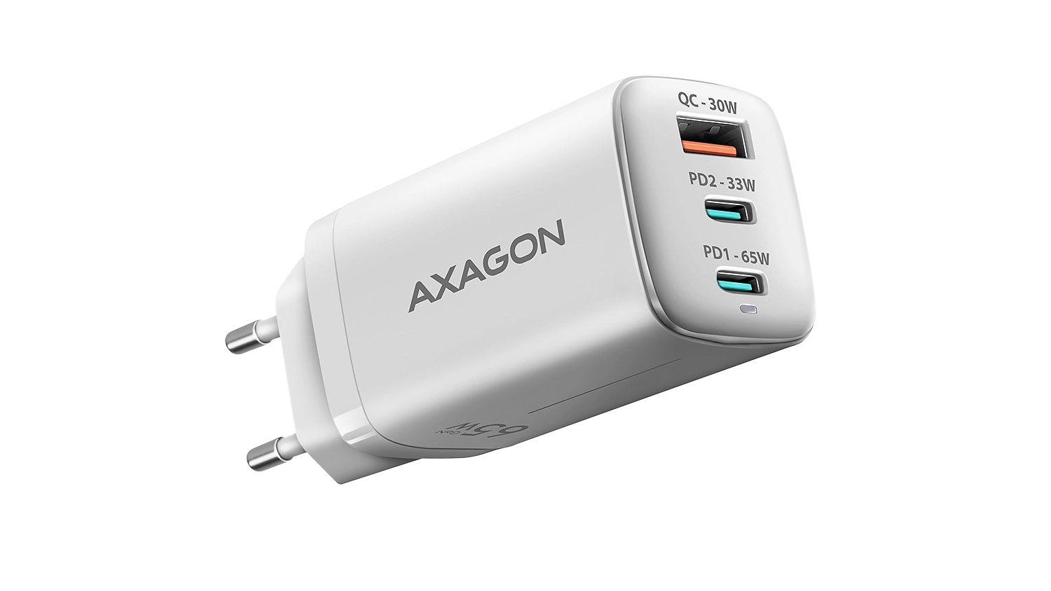 Nab&iacute;jačka AXAGON ACU-DPQ65 GaN bočn&yacute; pohľad