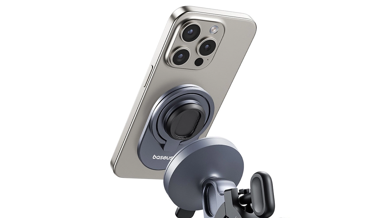Uk&aacute;zka přichyt&aacute;v&aacute;n&iacute; mobilu magnetem na Drž&aacute;k telefonu Baseus PrimeTrip