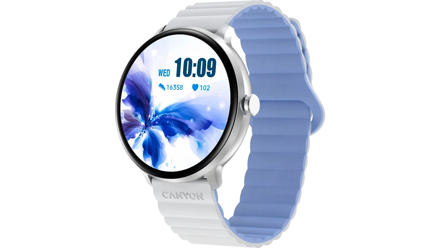 Smart hodinky Canyon Jacky SW-69 White/Blue šikmý přední pohled