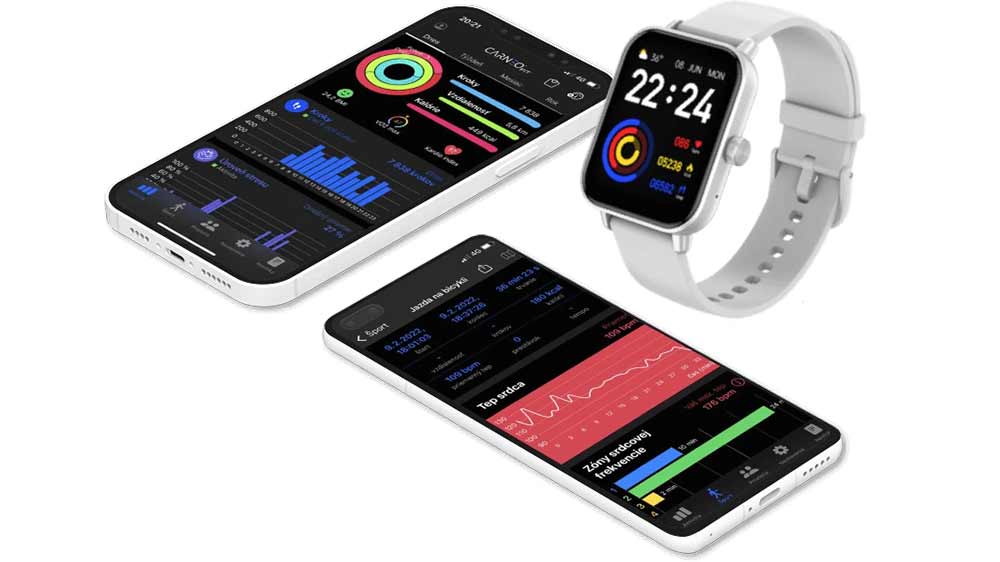 Chytré hodinky Carneo Versa HR+ silver a dva mobilní telefony s aplikací Carneo FIT_03