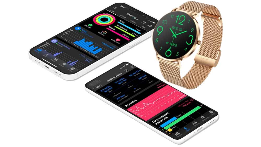 Smart hodinky Carneo Phoenix HR+ 2nd gen., 2 mobilné telefóny s aplikáciou Carneo FIT_05