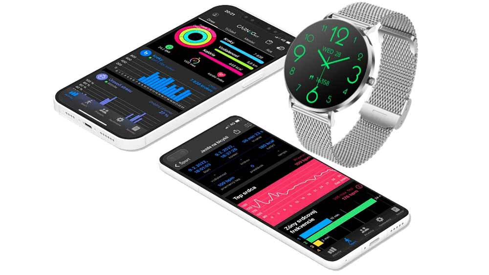 Smart hodinky Carneo Phoenix HR+ 2nd gen., 2 mobilné telefóny s aplikáciou Carneo FIT_05