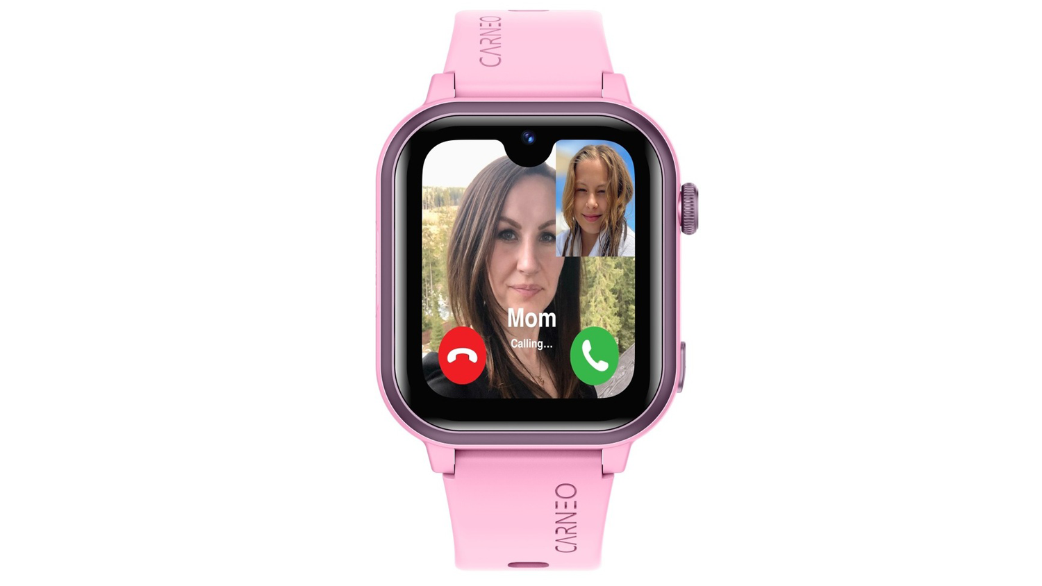 Dětské chytré hodinky Carneo GuardKid+ 4G Platinum 2nd gen. AI růžové provozující videohovor