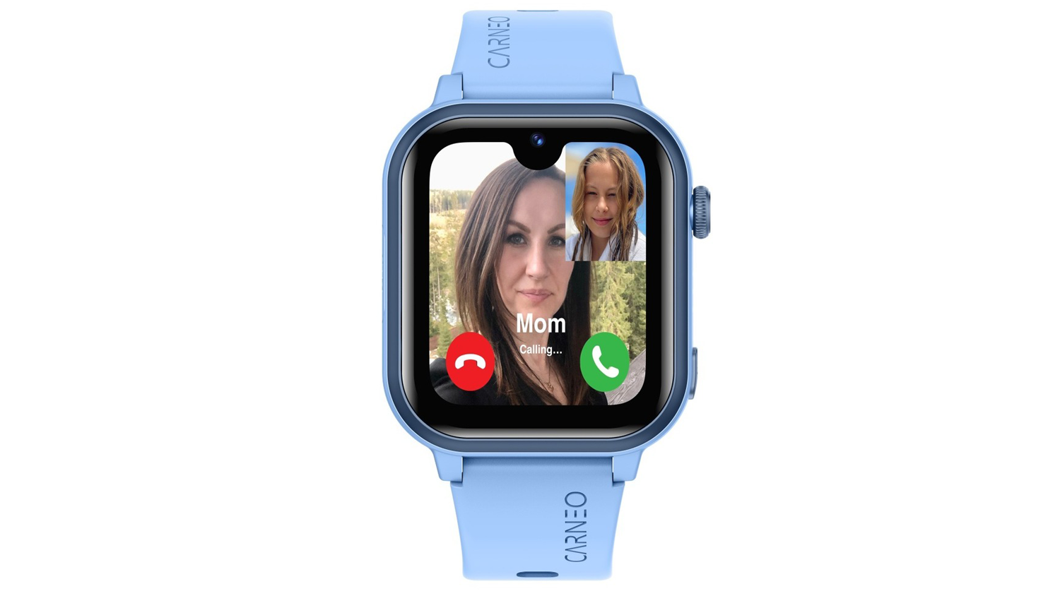 Detské smart hodinky Carneo GuardKid+ 4G Platinum 2nd gen. AI modré uskutočňujúce videohovor
