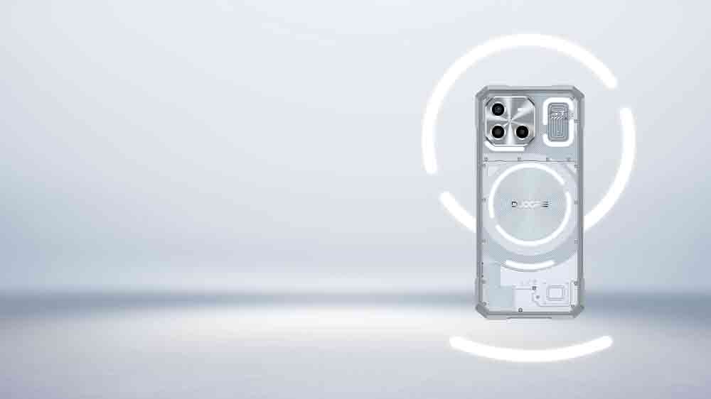 Biely svetelný pruh s telefónom Doogee Blade GT Ultra _03