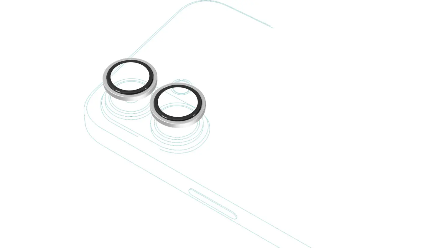 Ochrann&eacute; sklo Epico Camera glass iPhone 17 White