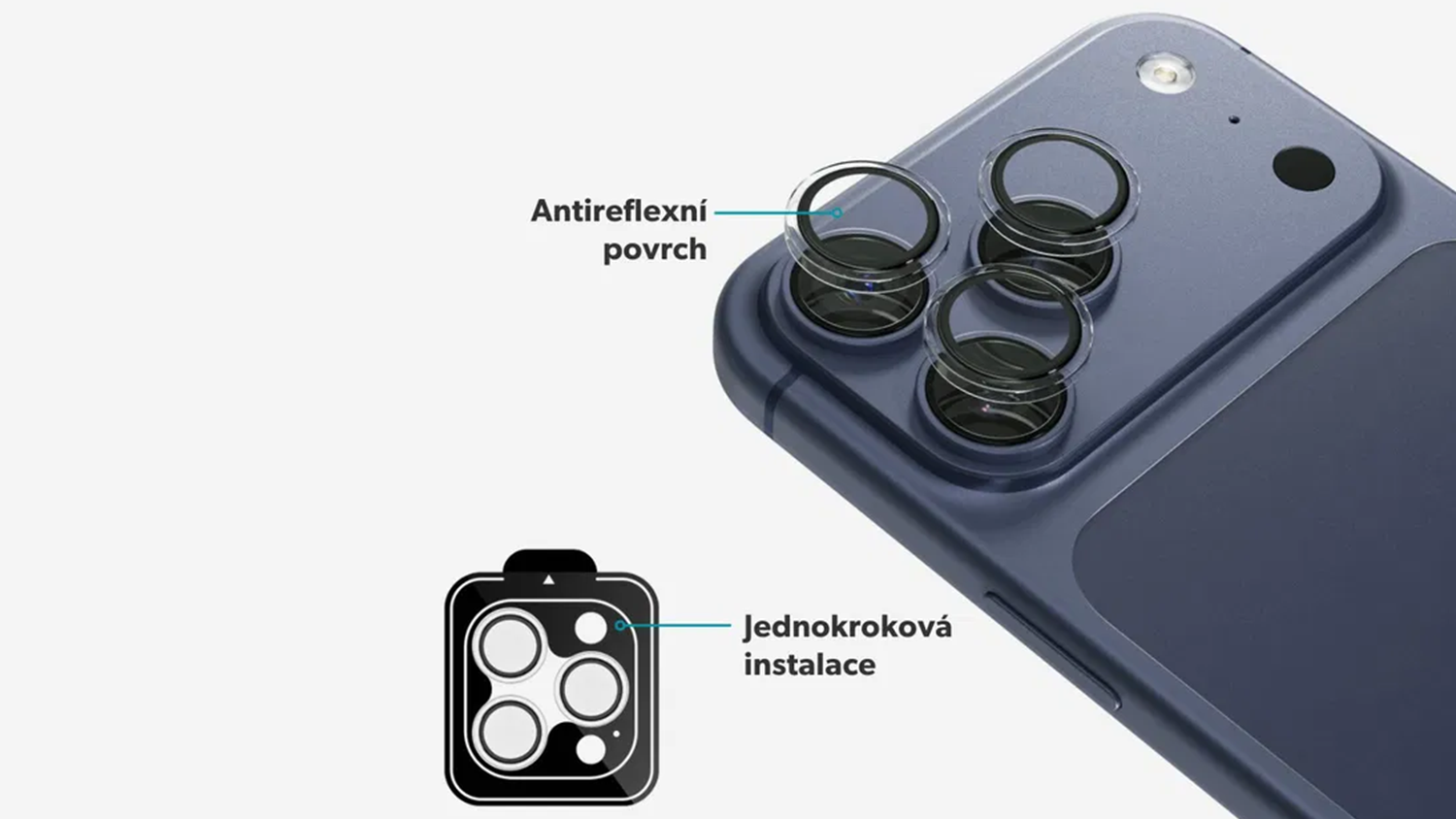 Ochrann&eacute; sklo Epico Camera glass na iPhonu 17 Pro