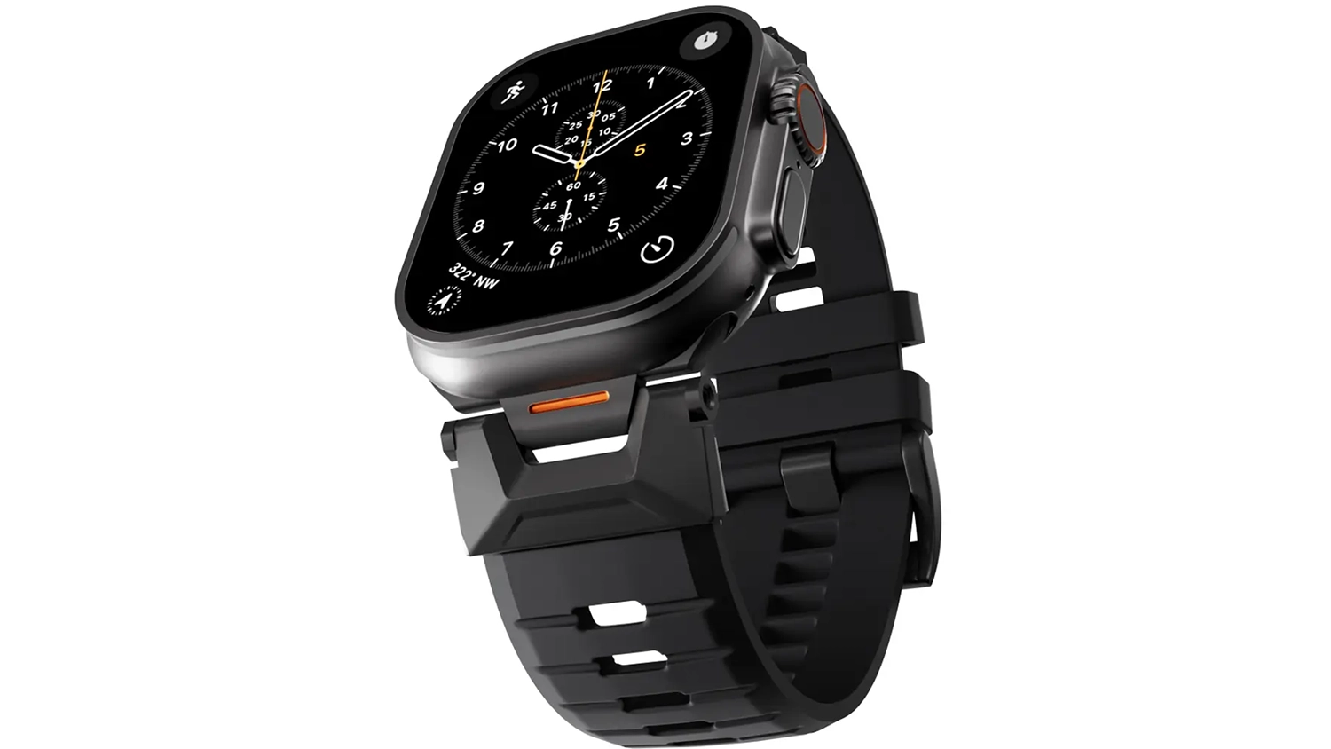 Řem&iacute;nek na hodinky Epico FKM Rubber Pro Apple Watch čern&yacute;