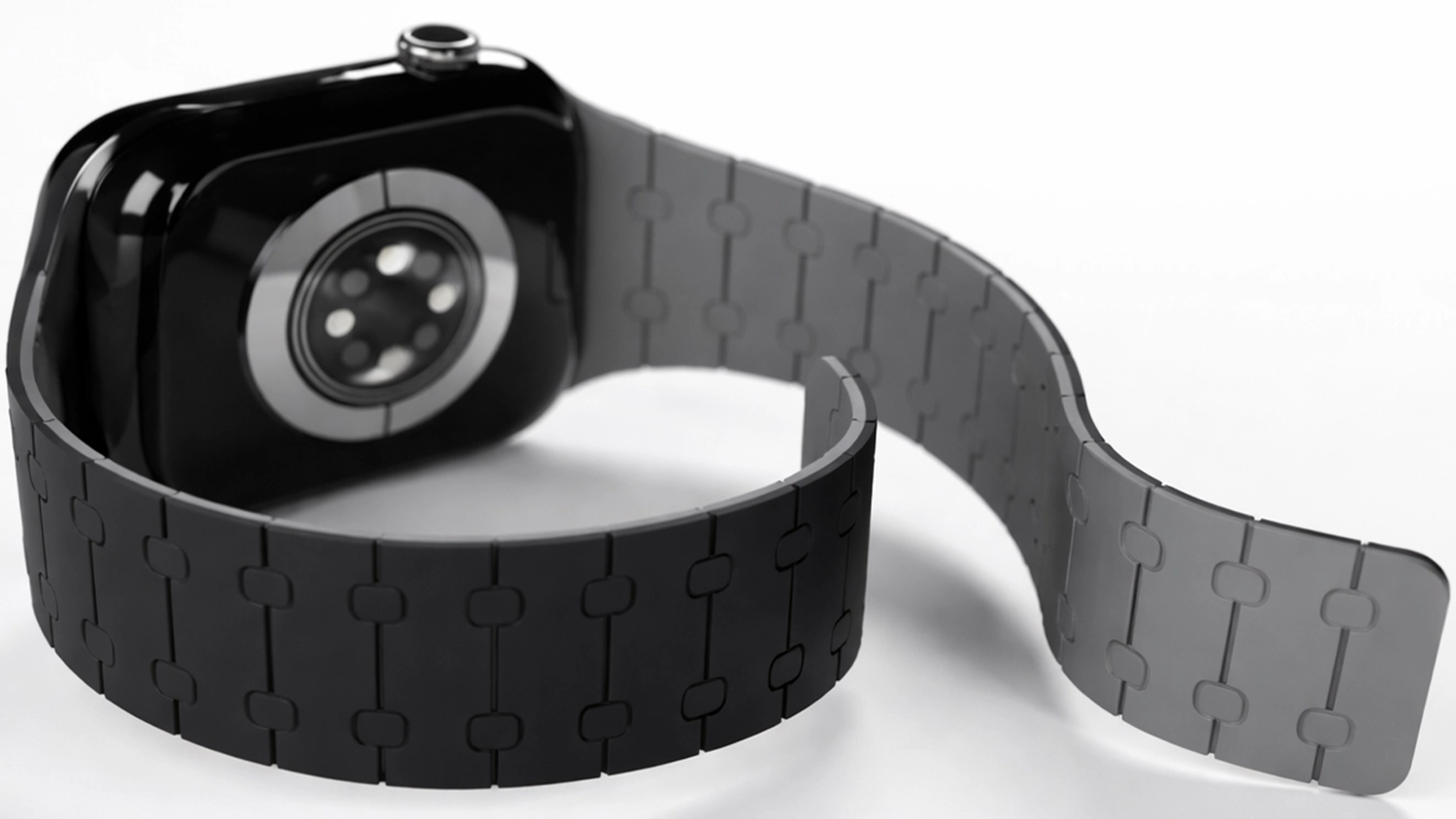 Řemínek Epico Magnetic+ Silicone černý zespodu