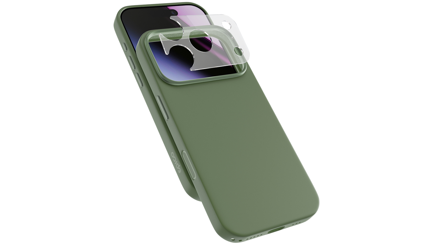 Kryt na mobil Epico Silicone Pro Mag+ iPhone 17/18 Pro, khaki
