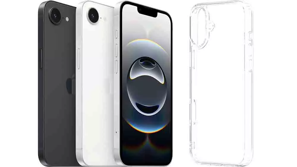 Zadn&iacute; kryt Er Power Crystal case vedle iPhone 16e_02