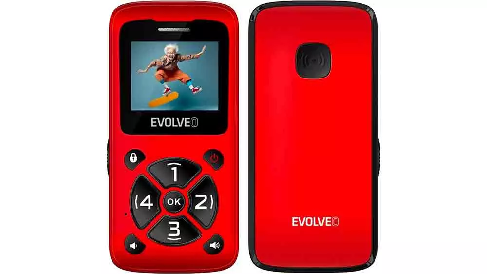 Mobilní telefon EVOLVEO EasyPhone ID Red
