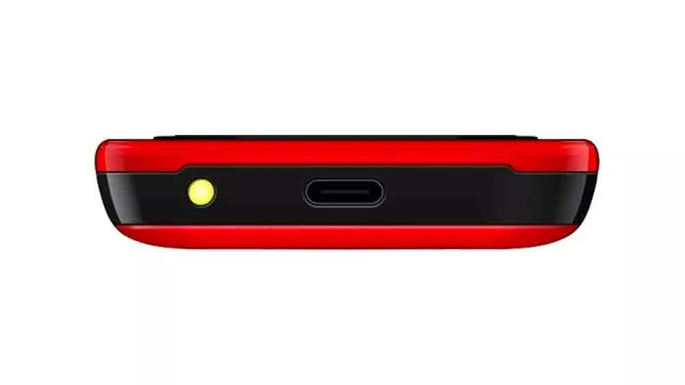 Zapnutá svítilna u telefonu Evolveo EasyPhone ID Red