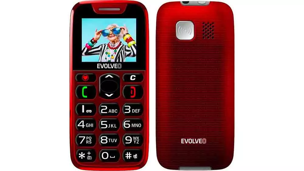 Mobilní telefon EVOLVEO EasyPhone červený