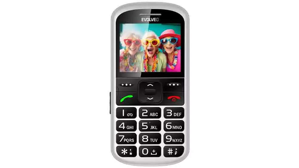 Mobilní telefon Evolveo EasyPhone XS bílý přední strana