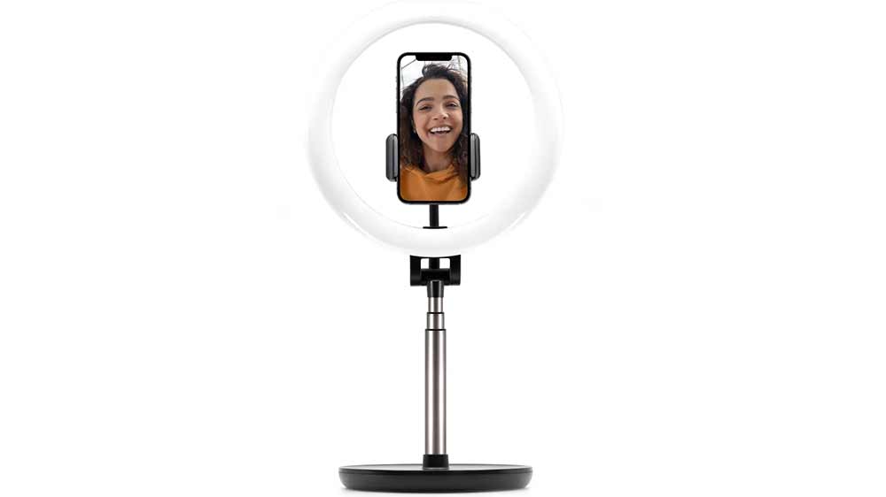 Univerzální stativ Fixed LEDRing Lite Tripod s telefonem_01