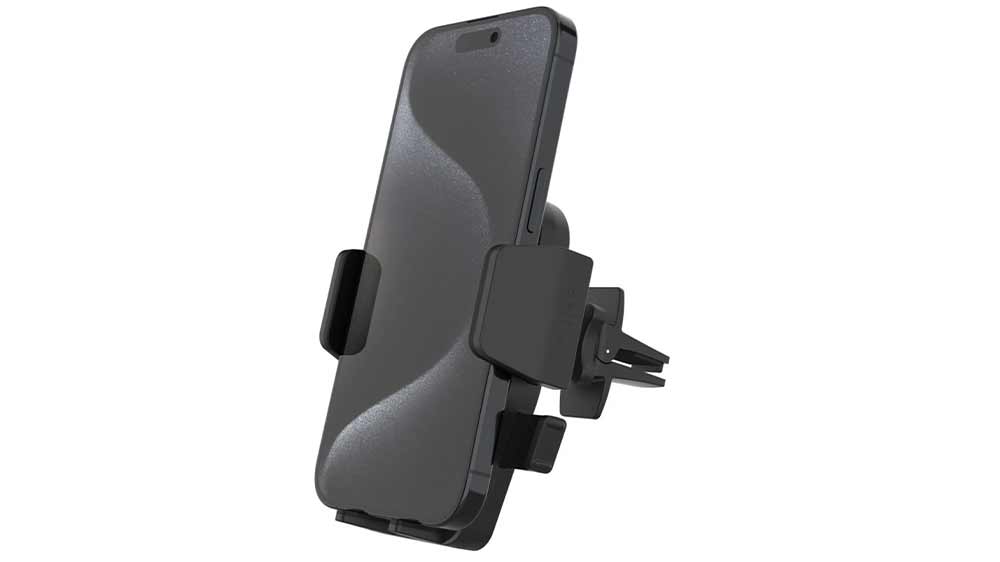 Telefon uchycený v univerzálním držáku do auta FIXED Iconiq Vent_03