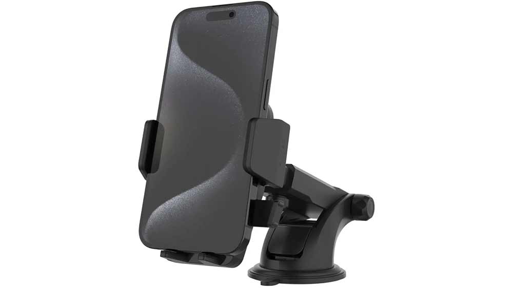 Telefon uchycený v univerzálním držáku do auta FIXED Iconiq XXL_03