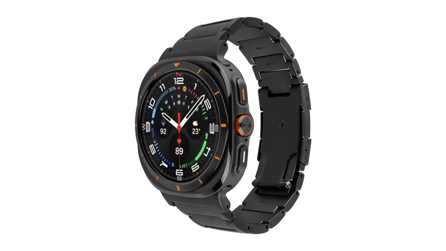 Řem&iacute;nek na hodinky Fixed Titanium Strap pro Samsung Galaxy Watch Ultra čern&yacute; bočn&iacute; pohled
