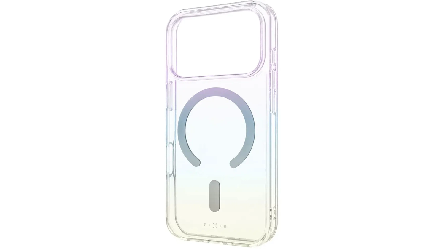 Kryt na mobil Fixed MagRainbow iPhone 17 Pro duhový zadní pohled