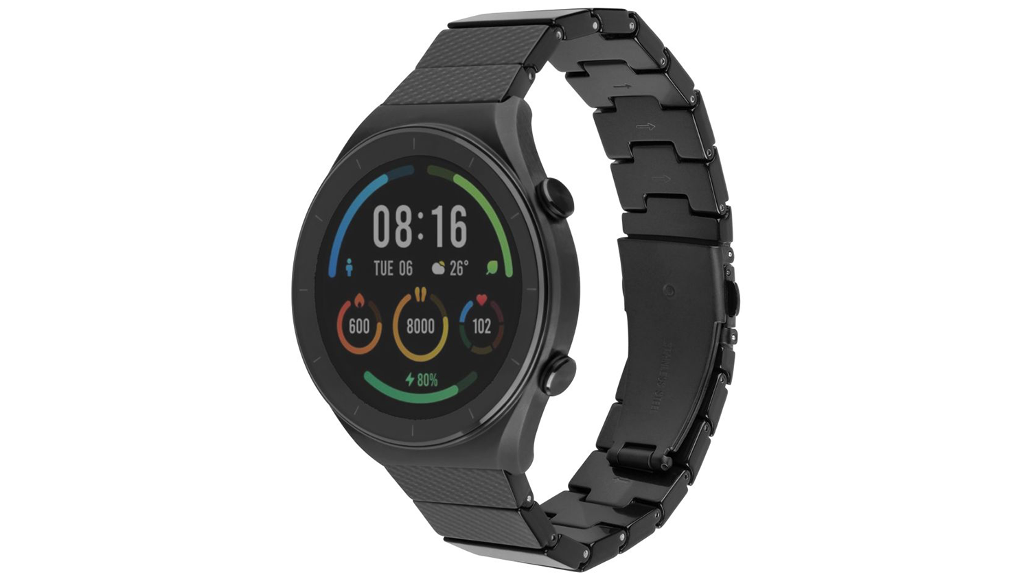 Řemínek k hodinkám Fixed Resin Strap Quick Release 20 mm Black