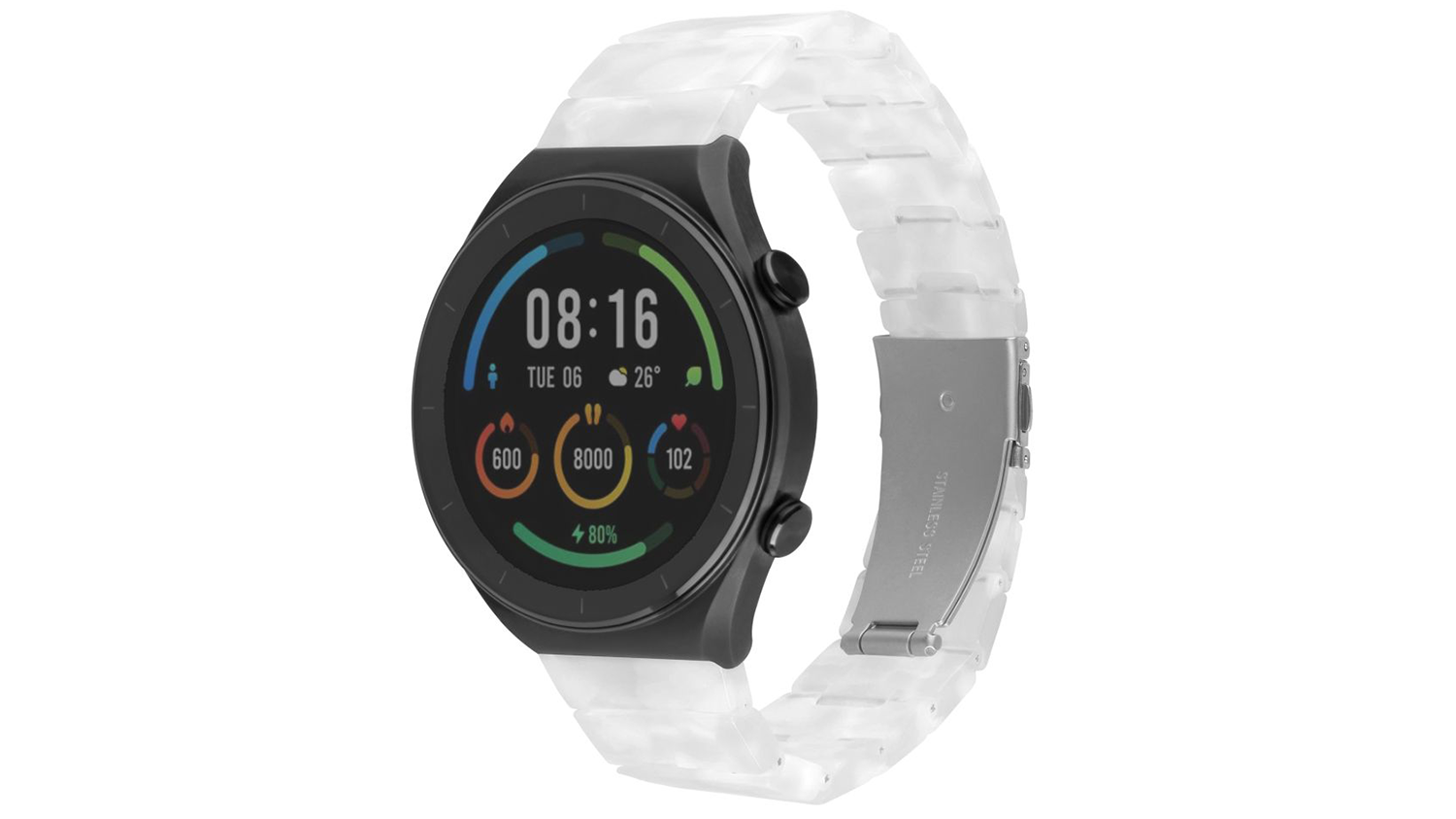 Řemínek k hodinkám Fixed Resin Strap Quick Release 20 mm White