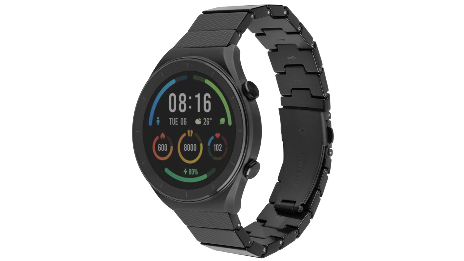Řemínek k hodinkám Fixed Resin Strap Quick Release 22 mm Black
