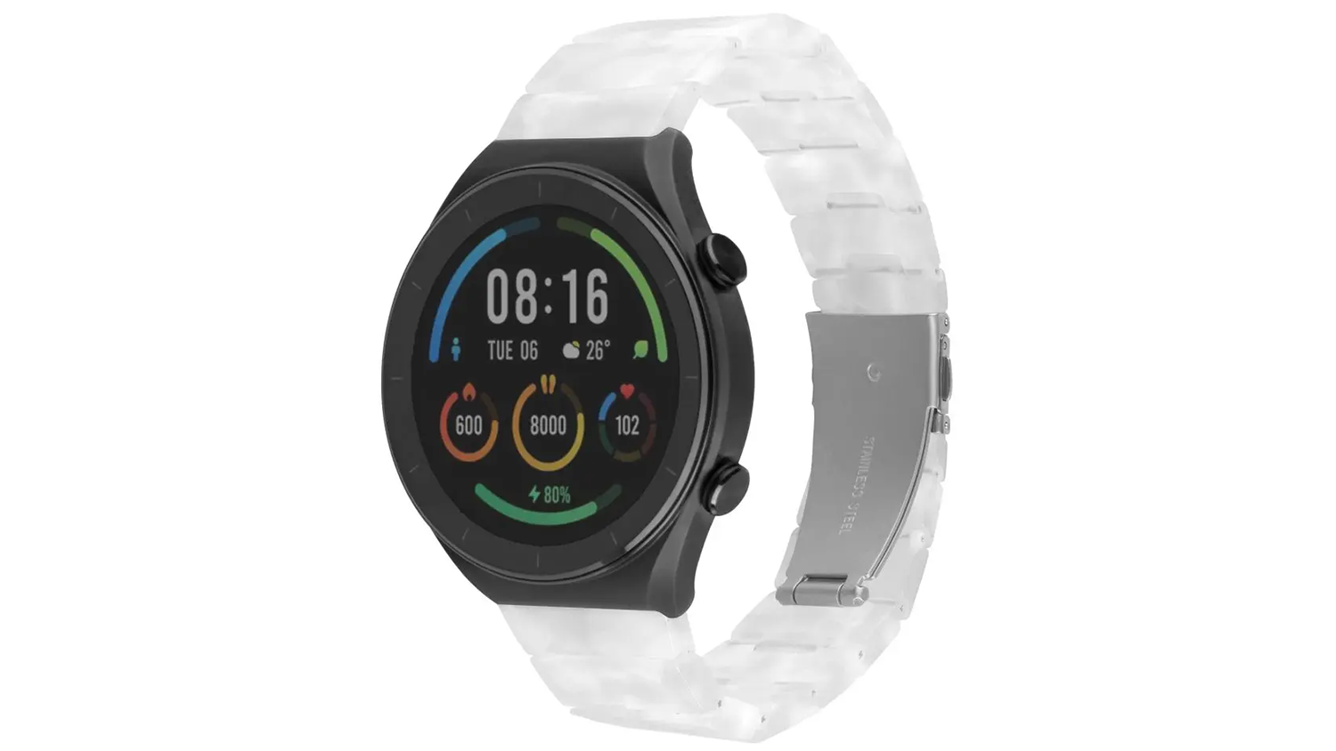 Řemínek k hodinkám Fixed Resin Strap Quick Release 22 mm White
