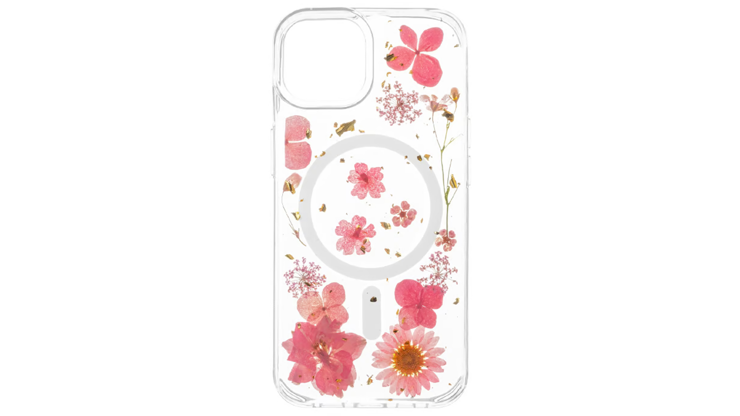 Kryt na mobil FIXED MagBloom iPhone 15 Pink Blossom