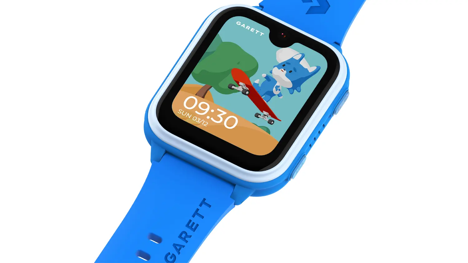 Detail na displej hodinek Garett Smartwatch Kids Vibe AI 4G