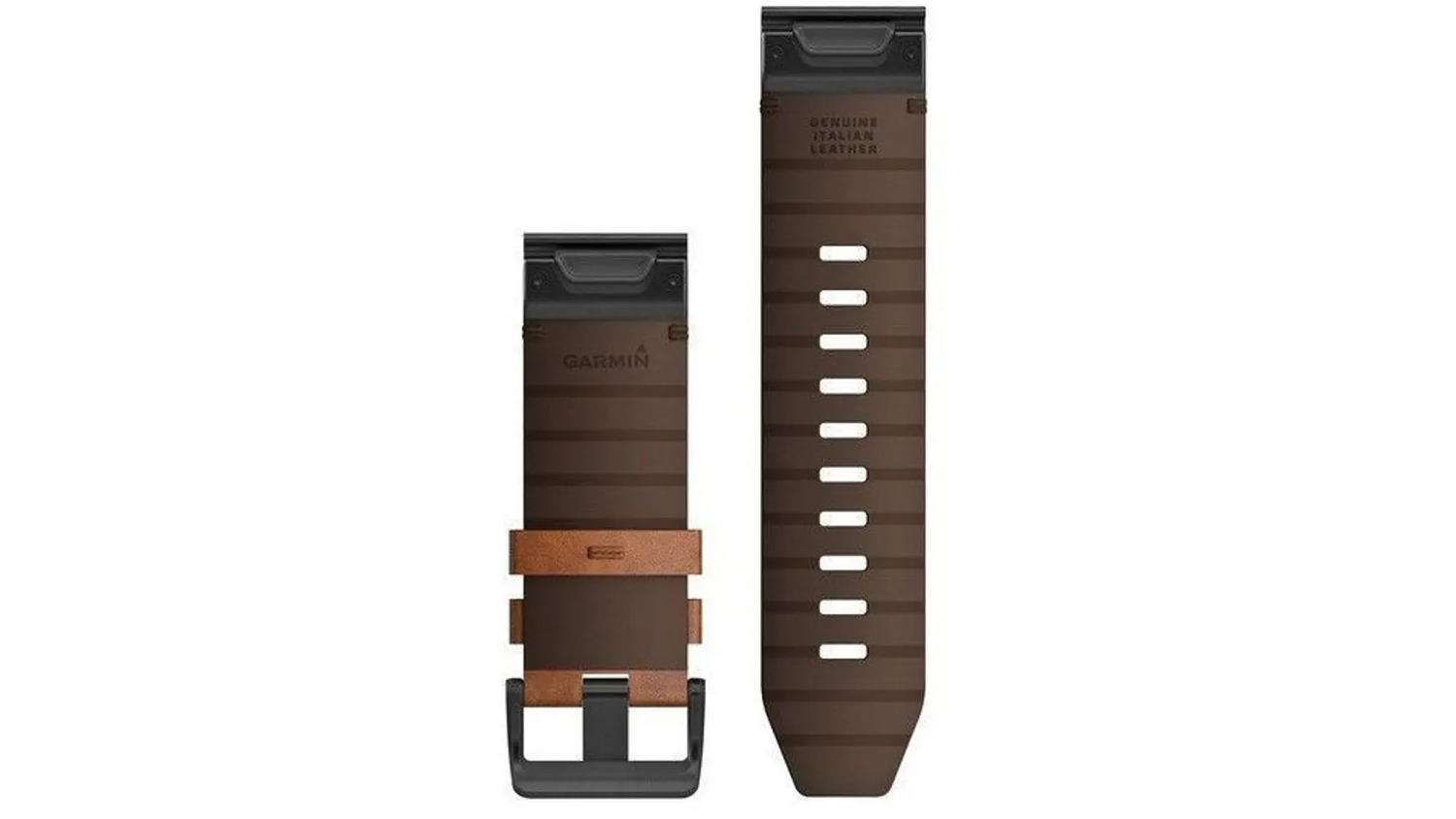Zadní strana řemínku na hodinky Garmin QuickFit 22 Leather Brown