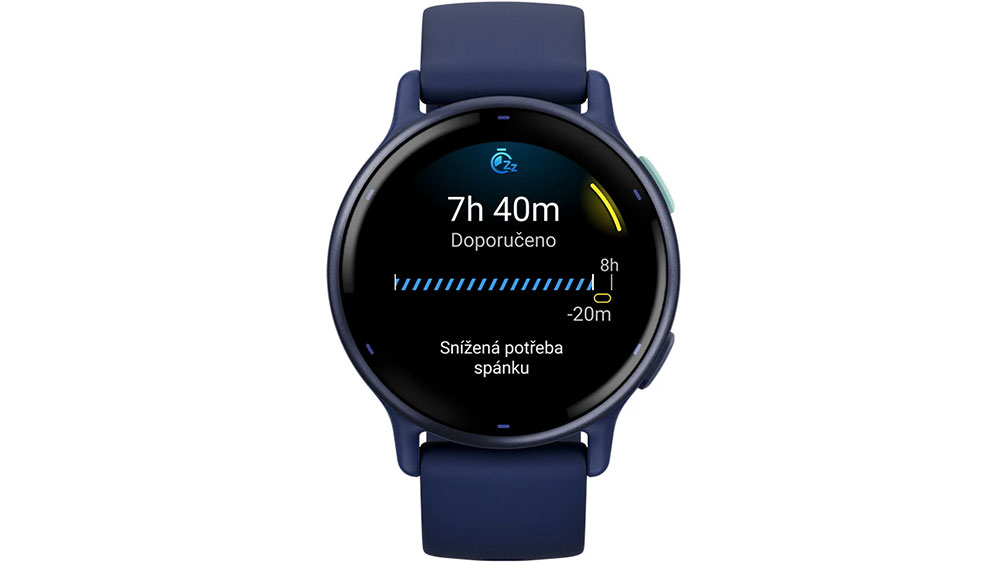 Chytré hodinky Garmin vívoactive 5 Metallic Navy Silicone Band_01