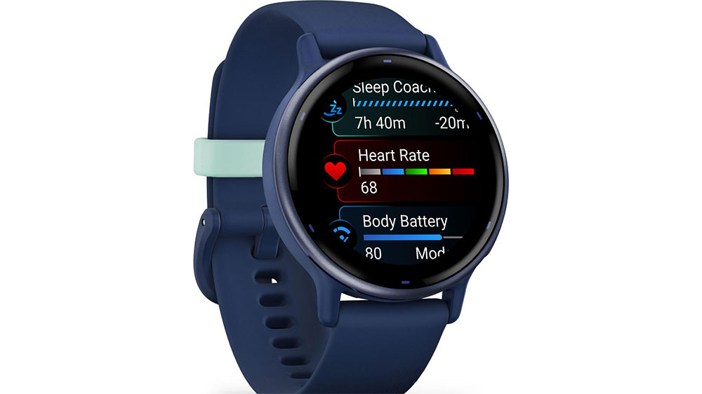 Chytré hodinky Garmin vívoactive 5 Metallic Navy Silicone Band_02