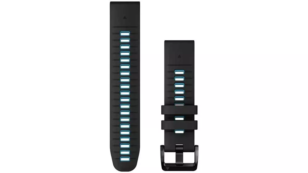 Řem&iacute;nek na hodinky Garmin QuickFit 22, Black/Blue Silicone_01